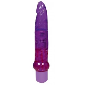 Фиолетовый гелевый анальный вибратор - 17 см.